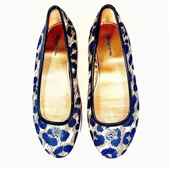 Brighton cheetah print sneaker slip on sliver heart size 8 style spots - Picture 2 of 8